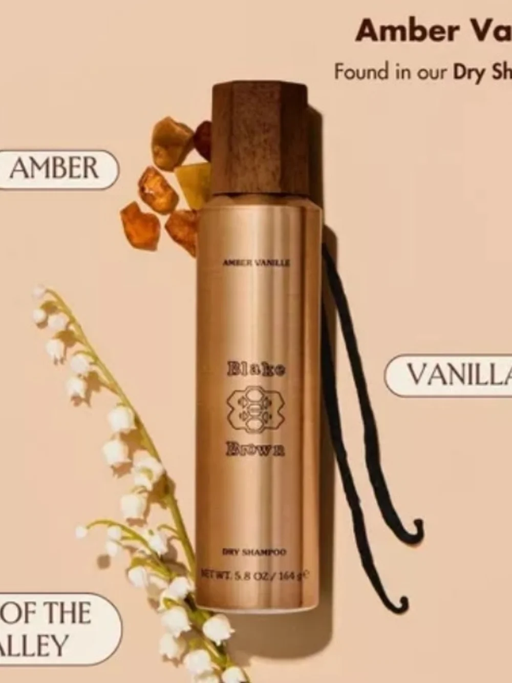 Blake BrownBlake Brown Dry Shampoo - Amber Vanille - Vanilla Sandalwood - Picture 3 of 6